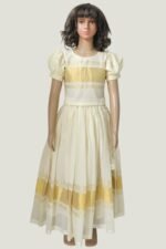 Premium Handloom Kerala Kasavu Girl's Skirt & Top - Image 4