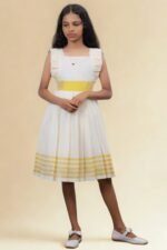 Premium Kerala Handloom Kasavu Frock