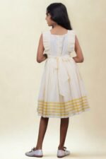 Premium Kerala Handloom Kasavu Frock - Image 2