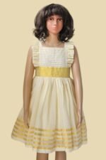 Premium Kerala Handloom Kasavu Frock - Image 4