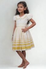 Premium Kerala Handloom Kasavu Frock