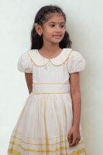 Premium Kerala Handloom Kasavu Frock - Image 3