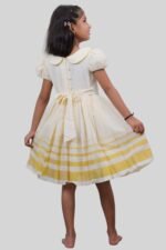 Premium Kerala Handloom Kasavu Frock - Image 5